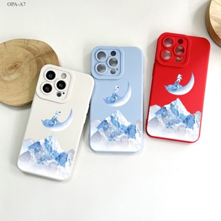 OPPO A7 A5S A12 A9 A5 A31 A3S A12E A53 A33 A15 A15S A16 A16S A93 A76 A36 A96 A57 A77S 2020 2022 Snow Mountain เคส