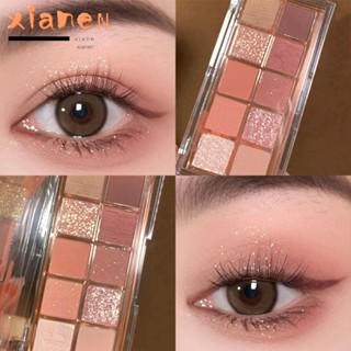 Xianen พาเลทอายแชโดว์ กลิตเตอร์ สีม่วง ชิมเมอร์ 10 สี สําหรับผู้หญิง