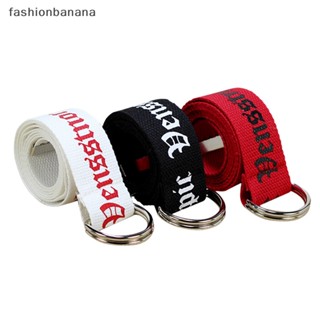 [fashionbanana] เข็มขัดไนล่อน ผ้าแคนวาส หัวเข็มขัดตัว D 130 ซม. แฟชั่นใหม่ สําหรับผู้หญิง ผู้ชาย พร้อมส่ง