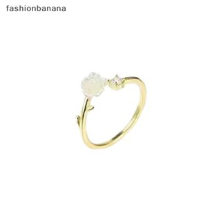 [fashionbanana] เครื่องประดับ สร้อยคอ สร้อยข้อมือ แหวน ประดับมุก ดอกคามิเลีย ปรับได้ สไตล์วินเทจ สําหรับผู้หญิง สินค้าใหม่ พร้อมส่ง