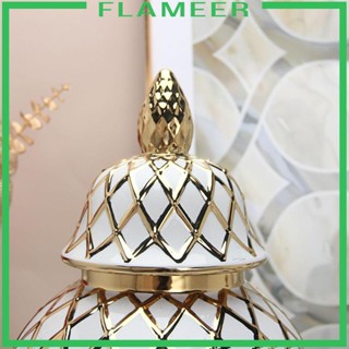 [Flameer] แจกันเซรามิค ลายดอกไม้ พร้อมฝาปิด สําหรับใส่ขิง