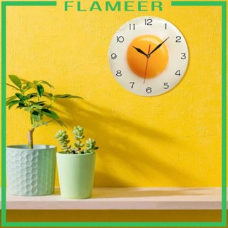 [Flameer] นาฬิกาแขวนผนัง ทรงกลม ไร้เสียง ใช้แบตเตอรี่ 12 นิ้ว 30x30x5 ซม.