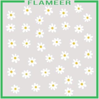 [Flameer] สติกเกอร์ ลายดอกไม้ สําหรับตกแต่งกระจก หน้าต่าง ห้องเด็ก สํานักงาน ห้องเรียน