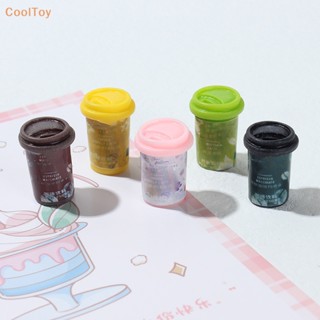 Cooltoy แก้วกาแฟเรซิ่น สเกล 1:12 น่ารัก ขนาดเล็ก สําหรับตกแต่งบ้านตุ๊กตา 5 ชิ้น