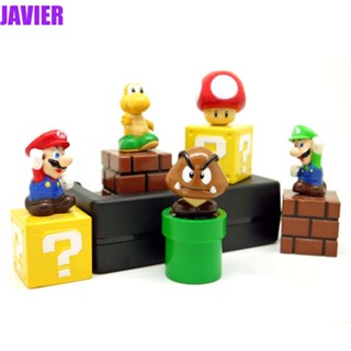 Javier โมเดลฟิกเกอร์ รูปปั้นเห็ด Mario Super Mario Bros ของเล่นสําหรับเด็ก