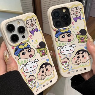 เคสโทรศัพท์มือถือ TPU แบบนิ่ม ลายการ์ตูนชินจัง สําหรับ iphone hone 11 12 13 14 15 plus Pro Max iphoneX Xr Xs Max 7 8 6s plus