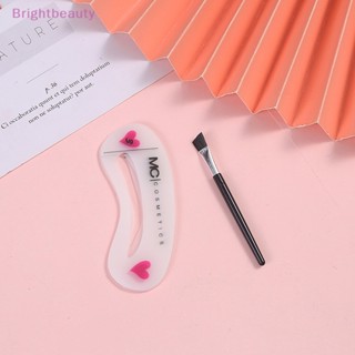 Brightbeauty ชุดแม่แบบลายฉลุ ใช้ซ้ําได้ สําหรับเขียนคิ้ว DIY TH