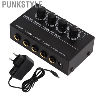 Punkstyle Mini Mixers Compact Size Metal 4 Channel Line Mixer For Home Studio