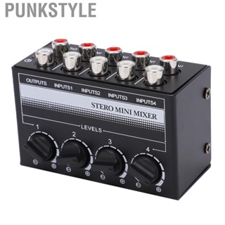 Punkstyle 1 In 4 Out Audio Splitter Passive  Interference Metal Mini Portable