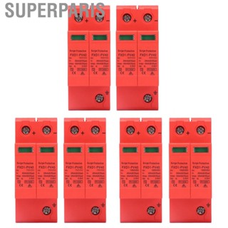Superparis 2Pcs Solar PV Surge Protective Devices DC Photovoltaic Arrester 2P 40KA with  Signal FXD1‑PV40