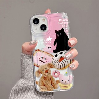 ตุ๊กตาสัตว์ ถุงลมนิรภัย เคสไอโฟน Compatible for iPhone 11 14 13 12 Pro Max 7 8 SE XR 11Pro 14 Plus X XS max