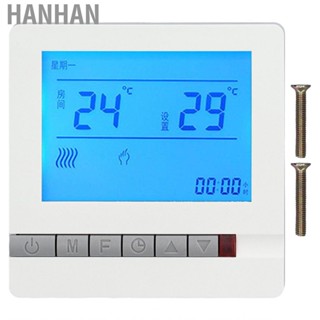 Hanhan Thermostat  Simple Installation Temperature Controller LCD Screen for Radiant Floor Heating