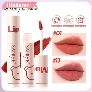 Mist Lip Mud Non-stick Cup ไม่ง่ายที่จะจางหายลิปสติก Matte Whitening Lip Glaze HO