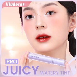 Focallure Watery Lip Tint เกาหลี Glossy อวบอิ่มเม็ดสีสูง Long Wear Bare Lip น้ำหนักเบาไม่เหนียวเหนอะหนะ Moisturizing HO