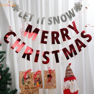 ป้ายธงกระดาษ ลายการ์ตูน Merry Christmas สําหรับแขวนตกแต่งปาร์ตี้คริสต์มาส