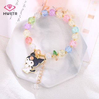 Hwetr สร้อยข้อมือ จี้การ์ตูนอนิเมะ Kuromi Cinnamoroll Mymelody Kawaii สําหรับผู้หญิง