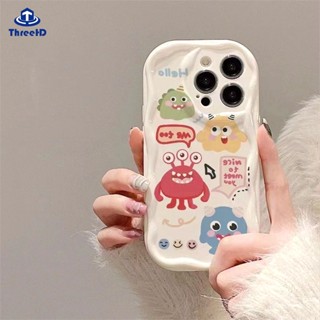 เคสโทรศัพท์มือถือแบบนิ่ม ลายการ์ตูนมอนสเตอร์ 3D สีครีม สําหรับ Realme C53 C55 C21Y C25s C30sC15 C12 C11 C35 C33 C30 C25Y C25 C20 C3 9i 8i 6i 5i 5 Narzo N53 N55 50A 50i Prime