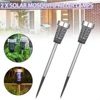 Solar Mosquito Killer UV Fly Zapper Ground Plug Light for Patio Backyard Camping