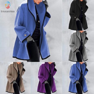 【TRSBX】Womens Coats Outwear Office Outdoor Overcoat Polyester Solid Warm Winter