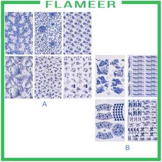 [Flameer] สติกเกอร์เซรามิค ลายดอกไม้ สําหรับงานฝีมือ DIY