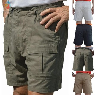 【TRSBX】Men Trousers Outdoor Pants Multiple Shorts Trousers Loose Multi-pocket