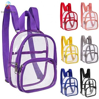 【TRSBX】Fashion Backpack Bag Portable School Bag See Through Sports Students Bag ABS+PC