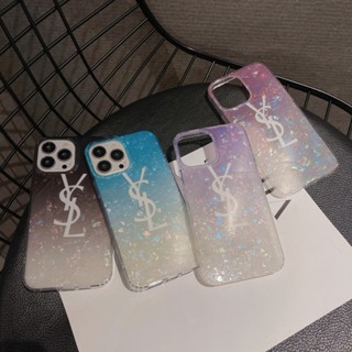 เคสโทรศัพท์มือถือแบบใส แต่งกลิตเตอร์ไล่โทนสี สําหรับ Iphone 14PROMAX 13 11