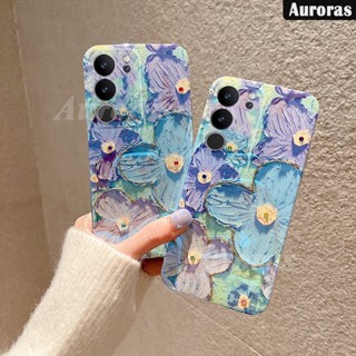 เคสโทรศัพท์มือถือ ปิดด้านหลัง ลายภาพวาดสีน้ํามัน รูปดอกไม้ สีสันสดใส สําหรับ VIVO V29E V29 Pro V29E