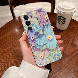 เคสโทรศัพท์มือถือ ลายภาพวาดสีน้ํามัน รูปดอกไม้ หลากสี สําหรับ VIVO V29 Pro V29E V29E V29 Pro