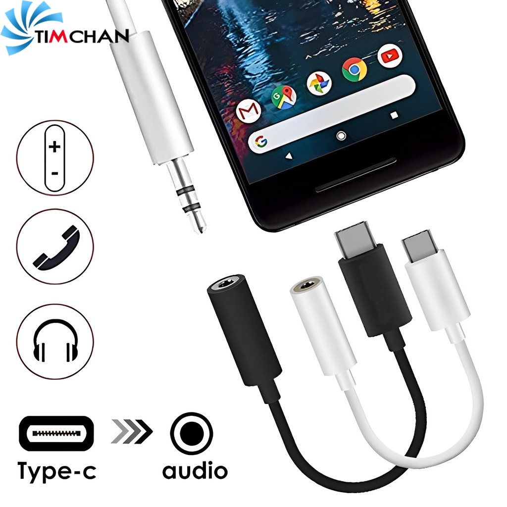 อะแดปเตอร์แปลงสายหูฟัง Type-C เป็นแจ็ค 3.5 มม. พอร์ตชาร์จ ขนาดเล็ก คุณภาพสูง