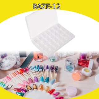 [Raze12] กล่องเก็บเล็บปลอม PVC 28 ช่อง สําหรับตกแต่งเล็บ