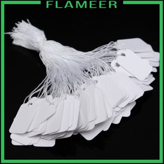 [Flameer] ป้ายแท็กราคา พร้อมสายไฟ ขนาด 15 มม. 1.02x0.59 นิ้ว 100 ชิ้น