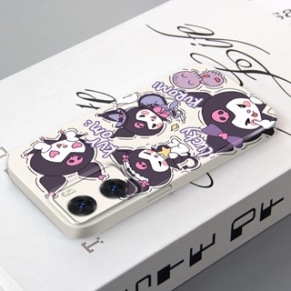 เคสโทรศัพท์มือถือ PC แข็ง ปิดด้านหลัง ลาย Kuromi Melody สไตล์เกาหลี สําหรับ Oppo A57 2022 4G A77s A77 A17 F11 A9 A5 A11 A55 A56 A92S Reno4 Z A93