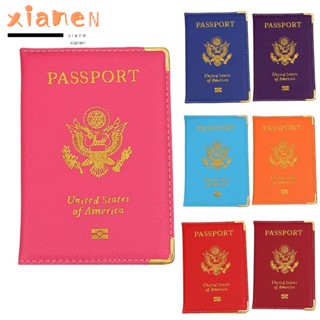 Xianen ปกหนังสือเดินทาง หนัง PU สีชมพู น่ารัก พร้อมกระเป๋า USA สําหรับผู้ชาย