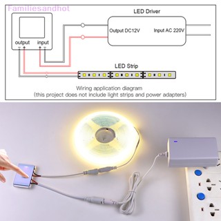 Familiesandhot&gt; 12V 5A กระจกห้องน้ํา LED สวิตช์หรี่แสง ตัวเก็บประจุ CCT สวิตช์เซ็นเซอร์สัมผัส ปรับได้ สําหรับไฟกระจก ไฟแบ็คไลท์ ตกแต่งอย่างดี