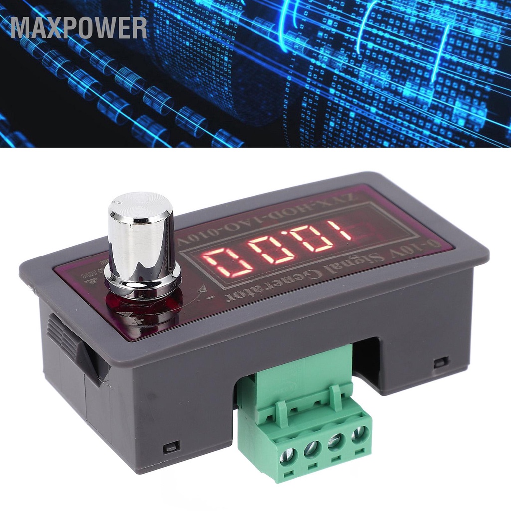 Maxpower 0-10V เครื่องกำเนิดสัญญาณแบบปรับได้ PLC เครื่องวัดความถี่สัญญาณโมดูลกำเนิดแรงดันไฟฟ้า 15-30VDC