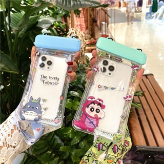 เคสโทรศัพท์มือถือ กันน้ํา ลายการ์ตูน Totoro Doraemon น่ารัก แบบสากล สําหรับว่ายน้ํา เล่นกีฬาทางน้ํา