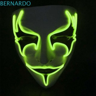 Bernardo V For Vendetta Mask หน้ากากนีออน LED เพ้นท์มือ รูปตานก สยองขวัญ อุปกรณ์ประกอบฉากปาร์ตี้ หน้ากากเรืองแสง หน้ากากนีออน หน้ากาก LED อุปกรณ์ประกอบฉาก หน้ากากเรืองแสง แบบเต็มหน้า