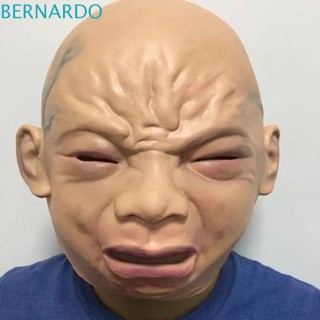 Bernardo หน้ากากเด็กร้องไห้ บ้านผีสิง แปลกใหม่ พร็อพปาร์ตี้ ตลก ตุ๊กตา ฮาโลวีน เครื่องแต่งกาย หน้ากากร้องไห้