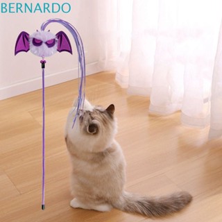 Bernardo พู่เสาทีเซอร์ พร้อมกระดิ่ง สีดํา สีม่วง สําหรับแมวฮาโลวีน