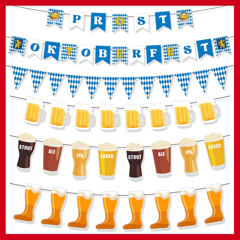 ของตกแต่ง Oktoberfest 2025 ของตกแต่งงานปาร์ตี้ธีม Munich Oktoberfest