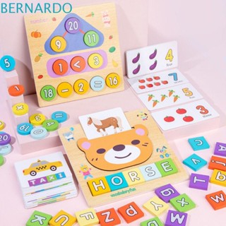 Bernardo 2 in 1 เกมกระดานจับคู่ ตัวเลข ตัวอักษร และตัวเลข เกมปริศนา