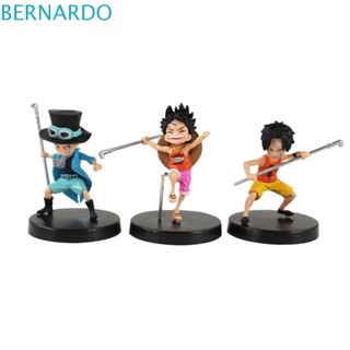 Bernardo โมเดลฟิกเกอร์ Monkey D Luffy Collectable Models Ace Sabo Luffy ขนาด 9-10 ซม.