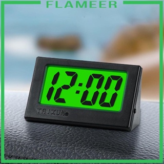 [Flameer] นาฬิกาดิจิทัล แดชบอร์ด ส่องสว่าง ขนาดเล็ก แบบพกพา สําหรับรถยนต์ รถบรรทุก ห้องนอน