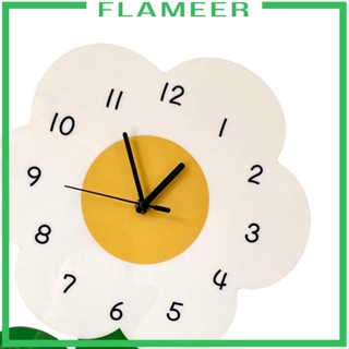 [Flameer] นาฬิกาแขวนผนัง ลายดอกไม้น่ารัก สไตล์ฟาร์มเฮาส์ สําหรับตกแต่งบ้าน