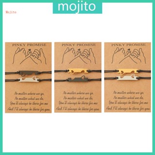 Mojito สายรัดข้อมือ ทรงสี่เหลี่ยมผืนผ้า ลายหัวใจ 2 ชิ้น