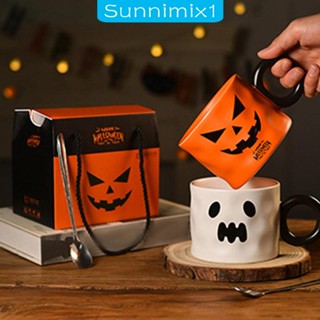 [Sunnimix1] แก้วกาแฟเซรามิค ลายฟักทอง แมว มอนสเตอร์ ฮาโลวีน สําหรับปาร์ตี้ ธีมฮาโลวีน