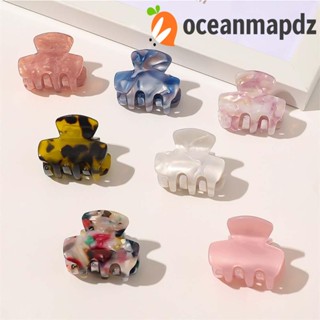 Oceanmapdz กิ๊บติดผม ลายหินอ่อน สไตล์เกาหลี เรียบง่าย สําหรับผู้หญิง