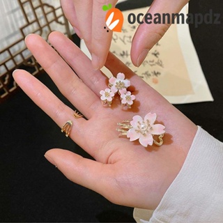 Oceanmapdz กิ๊บติดผมผู้หญิง อารมณ์หวาน ที่ใส่ผม ดอกไม้ ผ้าโพกศีรษะ สไตล์เกาหลี ดอกซากุระ กิ๊บติดผม