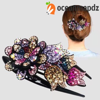 Oceanmapdz กิ๊บปากเป็ด ดอกทิวลิป ประดับเพทาย หรูหรา ขนาดใหญ่ สําหรับผู้หญิง
